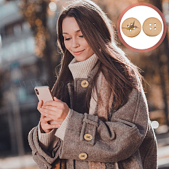 6 шт. фарфоровые пуговицы&nbsp;BUTT-OC0001-59B