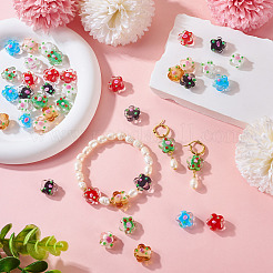 42шт 7 цвета бусины ручной работы с неровностями лэмпворк&nbsp;LAMP-TA0001-25