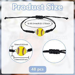 48шт бейсбольный сплав звеньев браслеты&nbsp;BJEW-GO0001-21