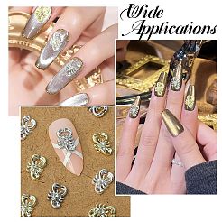 90 шт. 3-х цветные кабошоны из сплава со стразами&nbsp;MRMJ-CJ0001-29