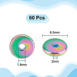 60 шт. 201 бусины из нержавеющей стали STAS-UN0051-96