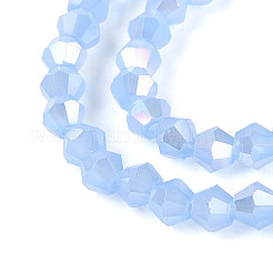 Nachahmung Jade galvanisieren Glasperlen Stränge&nbsp;EGLA-A039-J2mm-B08