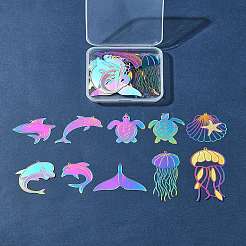 20 шт. 10 стиля ионное покрытие (IP) нержавеющая сталь 304 травленые металлические украшения подвески&nbsp;STAS-FS0001-53