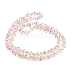 Стеклянные бусины с гальваническим покрытием  GLAA-K064-01A-04