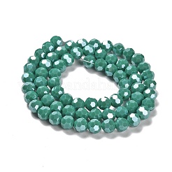 Гальванические непрозрачные стеклянные бусины EGLA-A035-P8mm-A21