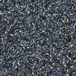 MIYUKIラウンドロカイユビーズ  日本製シードビーズ  （rr3201)マジックゴールデンオリーブライニングクリスタル  11/0  2x1.3mm  穴：0.8mm  約1111個/10g&nbsp;X-SEED-G007-RR3201