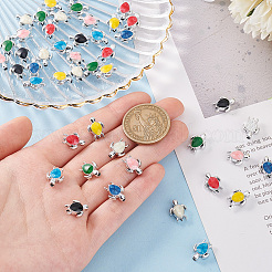 48шт 8 цвета сплава эмалевые бусины FIND-PH0021-99