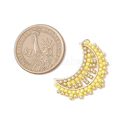 Подвески в виде луны из стеклянных бусин&nbsp;PALLOY-MZ01032-02