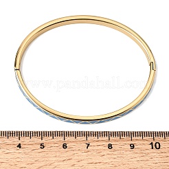 Браслеты из нержавеющей стали 304 с эмалью&nbsp;BJEW-D408-33G