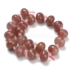 Природного кварца клубники нитей бисера G-L642-I07-18x13mm