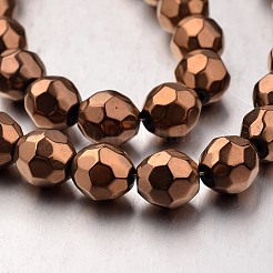 Electroplate non magnetici ematite sintetico fili di perline&nbsp;G-F300-42