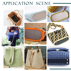 8 stücke 4 farben 2 stil pu leder stricken häkeln taschen boden&nbsp;FIND-PH0004-67