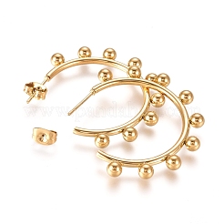 Серьги-гвоздики из нержавеющей стали 304 X-EJEW-E258-07A-G