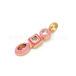 Подвески из нержавеющей стали 304 с эмалевым покрытием из кубических цирконий&nbsp;LS-STAS-D305-03G