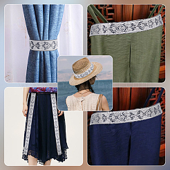 Жаккардовая полиэстеровая лента длиной 25 м.&nbsp;OCOR-WH0088-82B