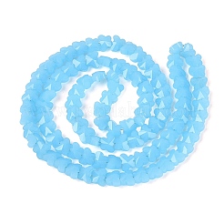 ジェイド風ガラスビーズ連売り  蝶  多面カット  ライトスカイブルー  6x8x4~4.5mm  穴：0.9~1mm  約97~102個/連  22.64~24.61インチ（57.5~62.5cm）&nbsp;GLAA-Q118-01A-A03