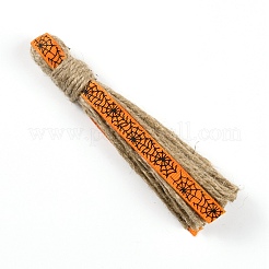 Decorazioni pendenti con nappine di iuta&nbsp;AJEW-TAC0030-011E