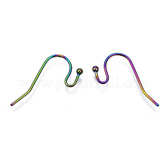 Crochets de boucles d'oreilles français en acier inoxydable 304 avec placage ionique (IP)&nbsp;LS-STAS-S119-017