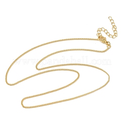 Женские ожерелья из латунной цепочки толщиной 1.2 мм NJEW-K271-03G