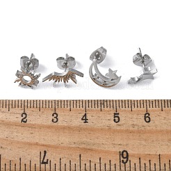 Комплекты сережек из нержавеющей стали 304 EJEW-S248-07P