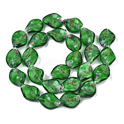 Бусины ручной работы бусины золотого песка&nbsp;LAMP-S195-001F