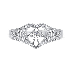 925 серебряное кольцо с кубическим цирконием в микропаве&nbsp;FS-WG6D494-01