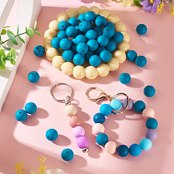 50pcs perles de silicone écologiques de qualité alimentaire&nbsp;SIL-TADJ0001-03H
