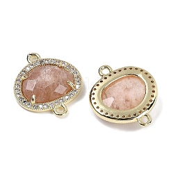 Натуральный солнечный камень ограненные овальные звенья&nbsp;G-B126-01G-10