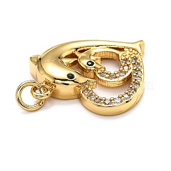 Латунные микро проложить кубического циркония подвески&nbsp;ZIRC-O039-02G