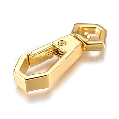 合金回転式ナスカン  スイベルスナップフック  ゴールドカラー  34.5x14x5.5mm  穴：4.5x7.5mm&nbsp;PALLOY-WH0070-20G