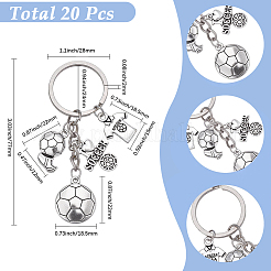 20 porte-clés en alliage&nbsp;KEYC-SC00046