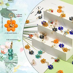 27шт 9 цвета стеклянные подвески GLAA-CJ0001-83