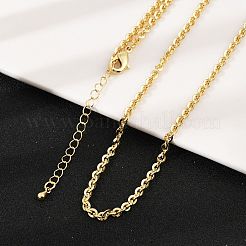 Ожерелья из латунных цепочек толщиной 3 мм NJEW-L356-03G