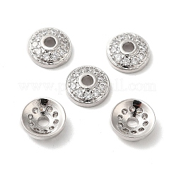 Латунные микро проложить кубического циркония бисером конус KK-E068-VF847-1