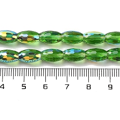 Прозрачные гальванические бусины с цветным покрытием ab&nbsp;EGLA-H104-05E