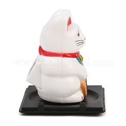 Figurines maneki-neko en plastique ABS alimentées à l'énergie solaire&nbsp;DJEW-B017-01B-01