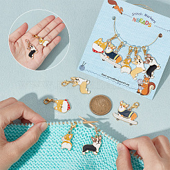 Маркеры петель для кулона с собакой HJEW-AB00324