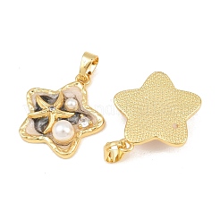 Pendentifs d'émail en laiton &nbsp;KK-CBAEBFB-10G