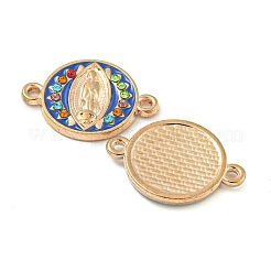 Сплав микропаве цветной кубический цирконий святая дева мария соединительные подвески с эмалью&nbsp;FIND-Z061-06G-02