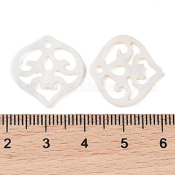 Резные подвески из натуральных белых ракушек&nbsp;SSHEL-C012-09