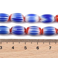 Handgefertigte Stränge ovaler Millefiori-Glasperlen&nbsp;LK-Z001-02B-04