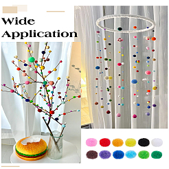 480 шт. 12 цвета помпоны для кукол своими руками пряжа помпоны шарики&nbsp;DIY-LP0005-43