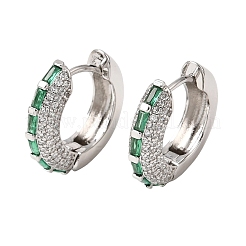 Créoles en laiton avec zircone cubique de micro pave&nbsp;KK-CBA8324-22P-03