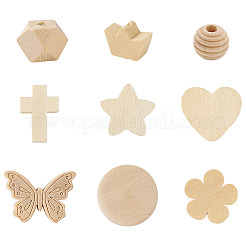 Необработанные деревянные бусины и подвески&nbsp;WOOD-TA0001-32