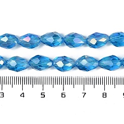Transparentes perles de verre de galvanoplastie brins&nbsp;EGLA-N013-T6mm-B17