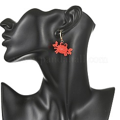Orecchini pendenti con chiusura a leva e perline di vetro.&nbsp;EJEW-MZ00771