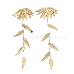 Серьги-гвоздики с кисточками из сплава листьев&nbsp;FS-WGC433E-01
