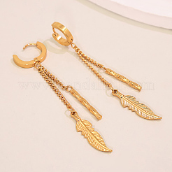 Boucles d'oreilles pendantes créoles en acier inoxydable 304 pour femmes&nbsp;IT2064
