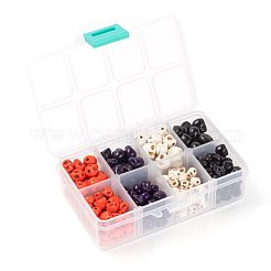 280шт 2 размера окрашенные синтетические бирюзовые бусины G-LS0002-19