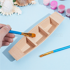 木製ボートディスプレイ装飾品  ミニボートモデル  マイクロランドスケープガーデンデコレーションアクセサリー用  バリーウッド  200x55x30mm&nbsp;DJEW-GF0001-91